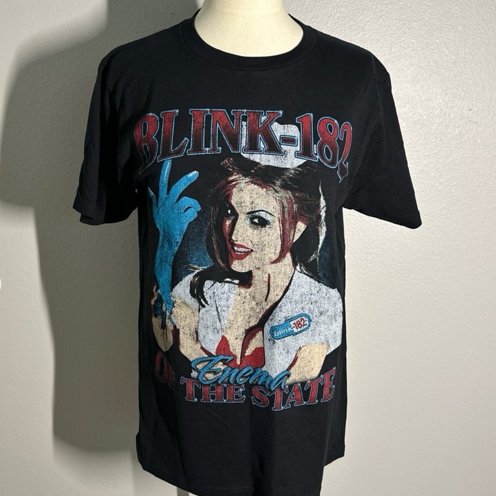 Vintage Blink 182 Graphic Tee Band Black Enema of the State T-Shirt Blink182
